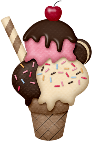 Ice Cream Clipart To Print Out - Ice Cream Cone With Sprinkles Clipart (364x500), Png Download