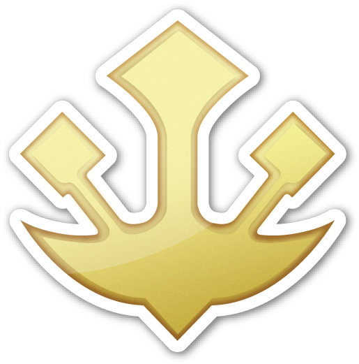 Trident Emblem Emoji Stickers, Trident, Emoticon, Emojis, - Trident Emoji (545x549), Png Download