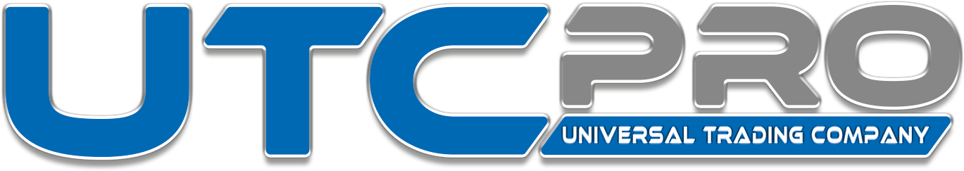 Universal Trading Company Logo - Electric Blue (1458x591), Png Download