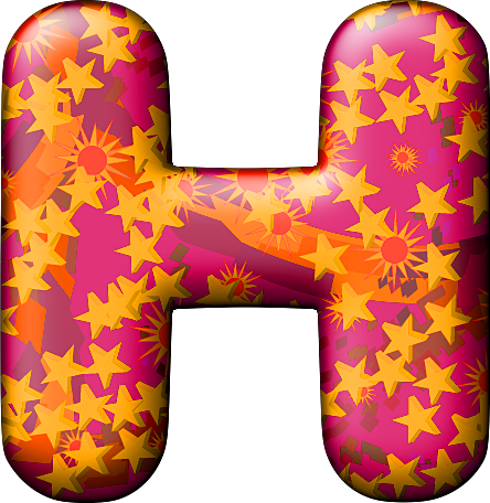Lettering Clipart Balloon Letter - Party Balloon Letter H (444x456), Png Download