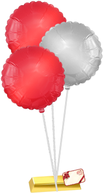 3 Mylar Balloons • Gold Brick Labeled "you're Worth - Portable Network Graphics (360x517), Png Download