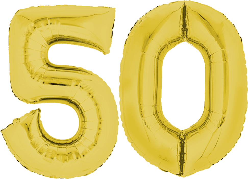 Foil Balloon 80cm Gold Lettering - Gold Number 5 Balloon (1000x1000), Png Download
