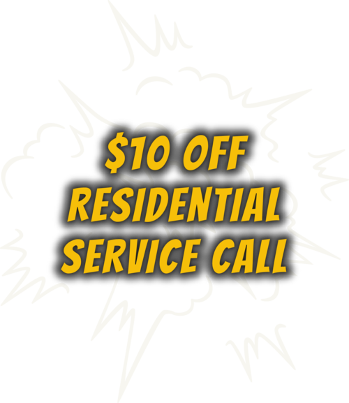 $10 Off Residential Service Call - Poster (500x577), Png Download