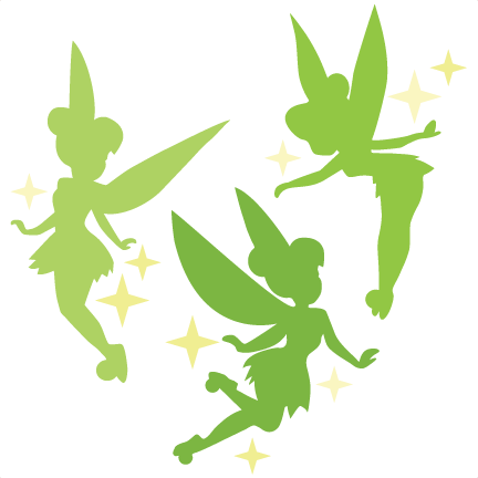 Fairy Silhouette Set Svg Scrapbook Cut File Cute Clipart - Cute Fairy Silhouette Clipart (432x432), Png Download