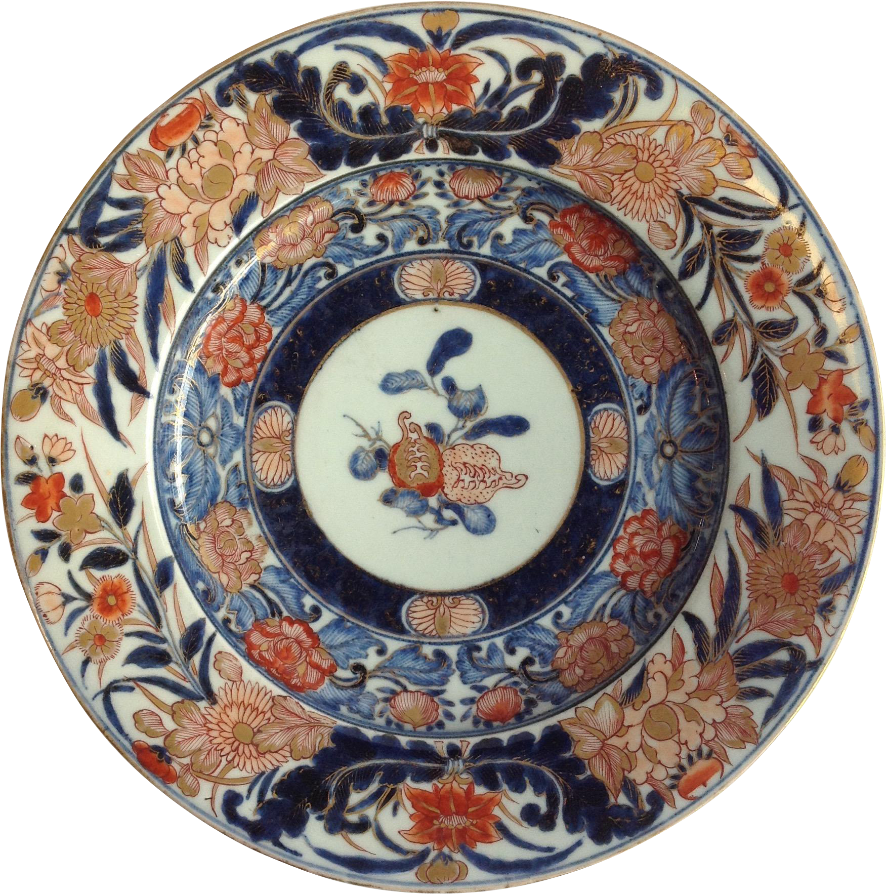 Antique Imari Flower Buds Shallow Dish Mythic Land - Imari Ware (1765x1765), Png Download
