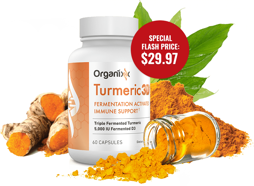 List - $59 - 95 Retail - $49 - - Organixx Turmeric 3d - 60 Capsules (835x612), Png Download