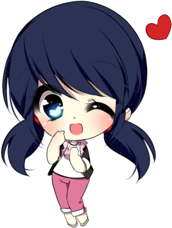 Ladybug Chat Noir Hijos Buscar Con Google - Miraculous Ladybug Marinette Chibi (400x500), Png Download