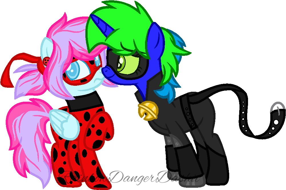 Bezziie, Base Used, Boop, Chat Noir, Female, Mare, - Miraculous Ladybug Cat Noir Wrap His Tail Around Ladybug (1016x682), Png Download