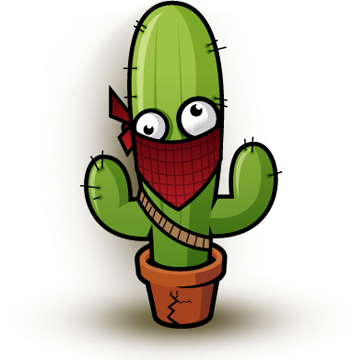 Fishing Cactus Character - Cactus (352x360), Png Download