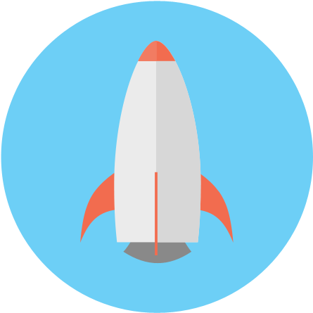 Rocket Flat Icon Png (500x500), Png Download