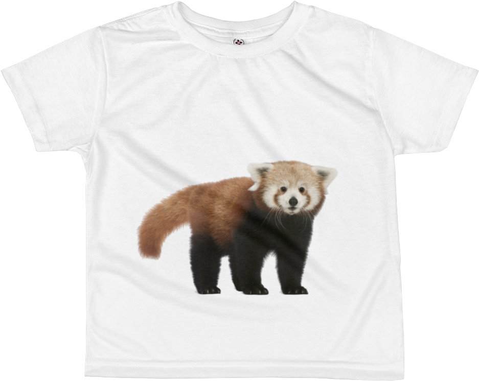 Red Panda Print All Over Kids Sublimation T Shirt - Raglan Sleeve (1000x1000), Png Download