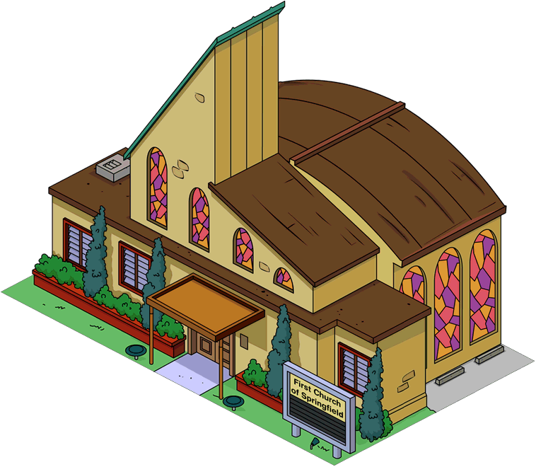 First Church Of Springfield Tapped Out - The Simpsons: Tapped Out (758x660), Png Download