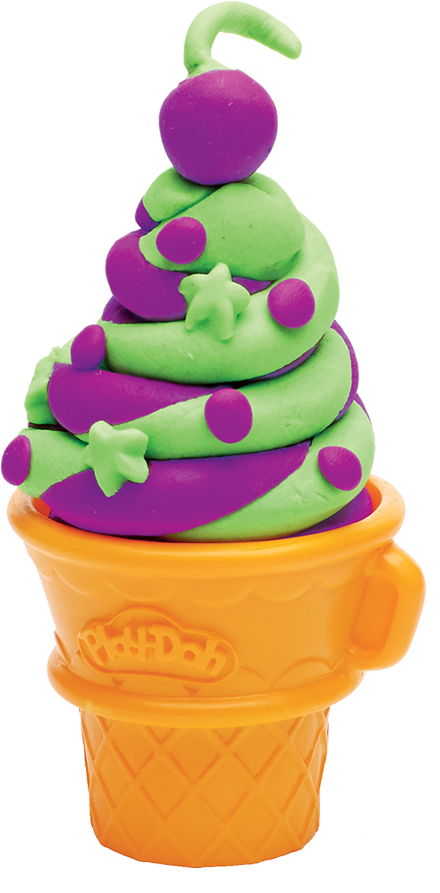 Enter Your Story - Play-doh Town Ice Cream Figure With 2 Minis (440x893), Png Download