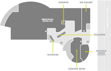 First Floor - Buckhead Church Floor Plans (540x305), Png Download