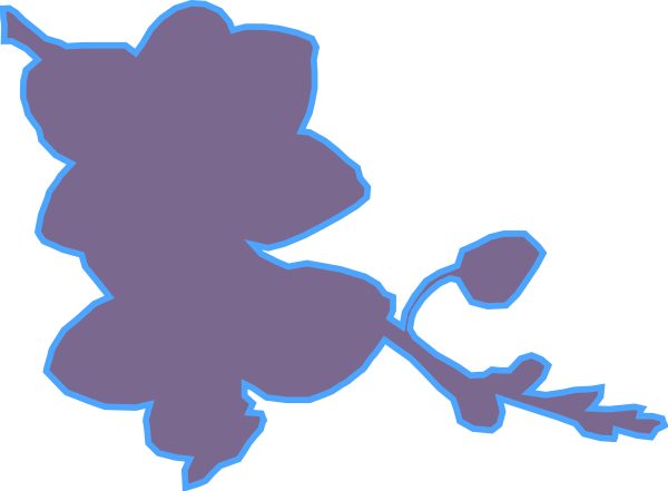 Blue Purple Orchid Svg Clip Arts 600 X 441 Px (600x441), Png Download