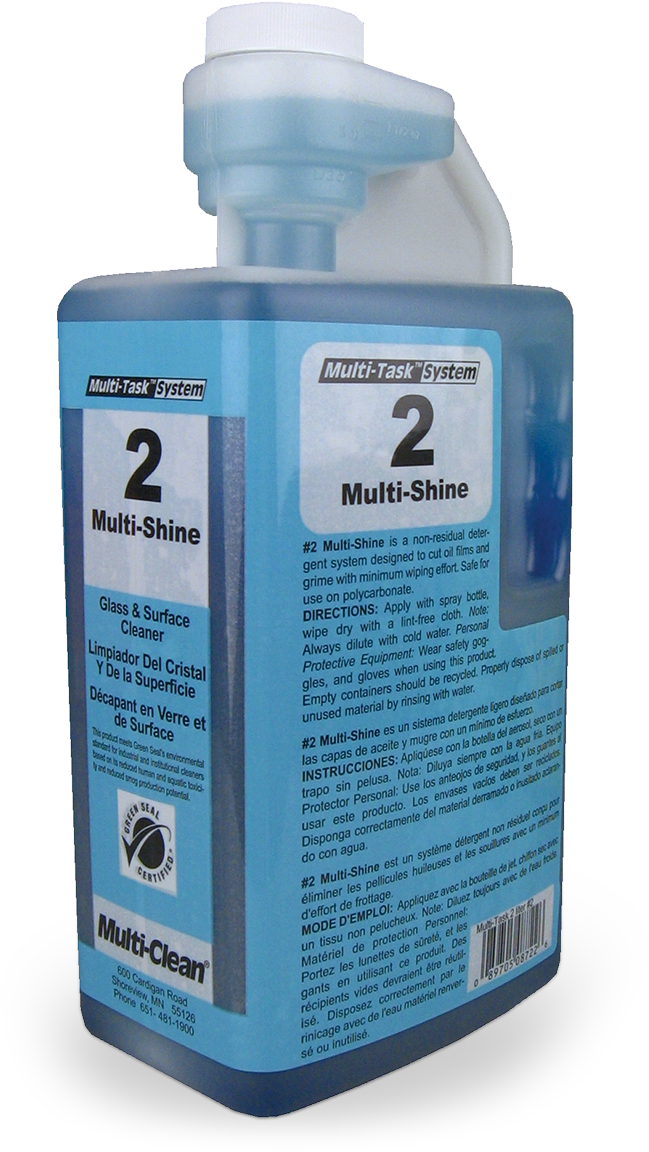 Multi-shine Glass & Surface Cleaner As Shown In The - Plastic Bottle (1000x1200), Png Download