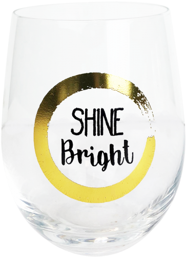 Shine Bright Wine Glass 12cm - Glass (500x500), Png Download