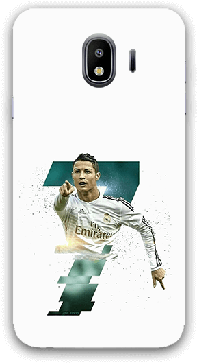 Ronaldo With 7 Number Samsung J4 Mobile Case - O Robozão Cristiano Ronaldo (600x600), Png Download
