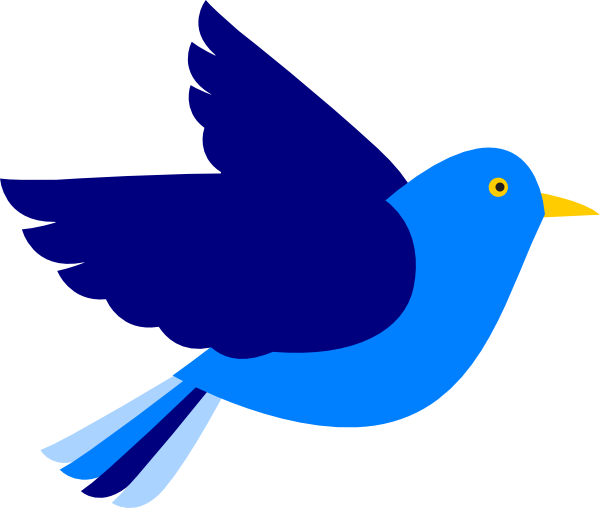 Blue Bird Png - Blue Flying Bird Clipart (600x508), Png Download