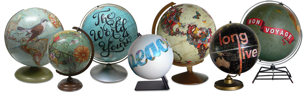 Imaginenations Custom Made Globes By Wendy Gold - Globe (1280x477), Png Download