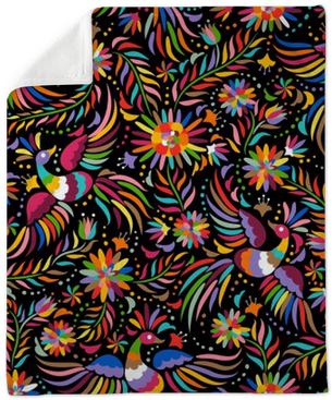 Mexican Embroidery Seamless Pattern - Mexican Flowers Background (400x400), Png Download
