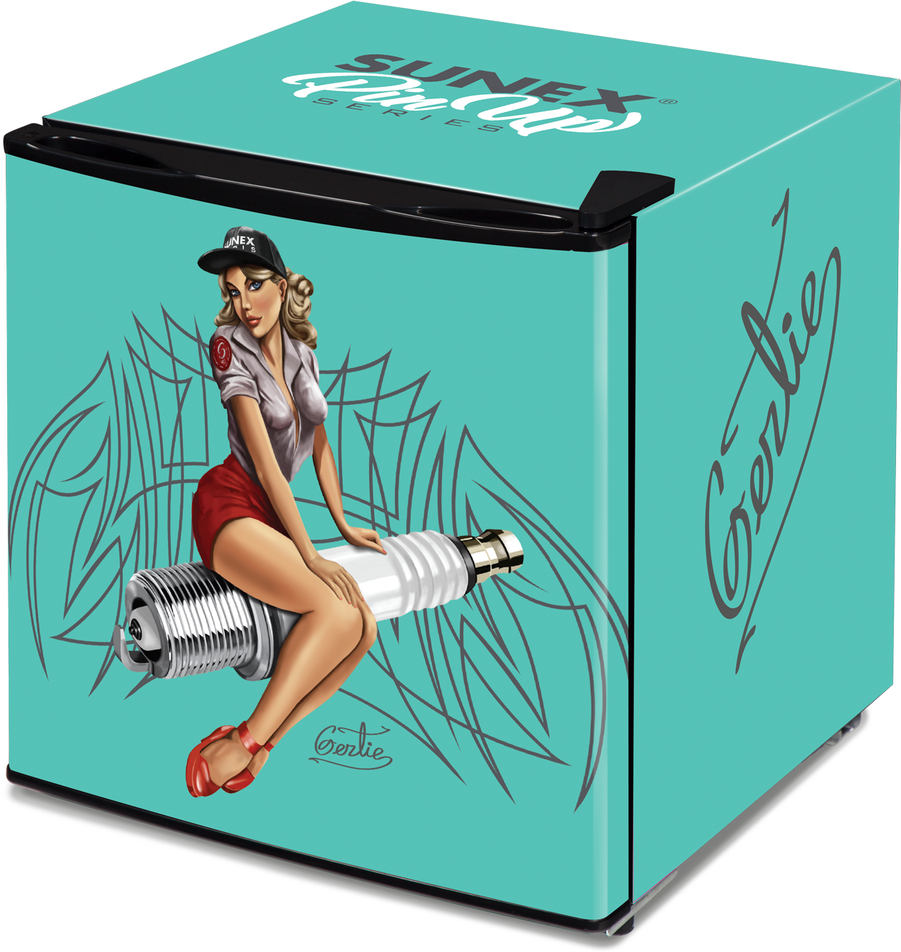 Pin Up Girl - Magic Chef Refrigerator Mcar240b2 (1570x1644), Png Download