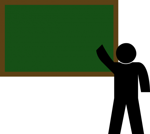 Teacher,an Array Table,writing - Teacher (500x446), Png Download