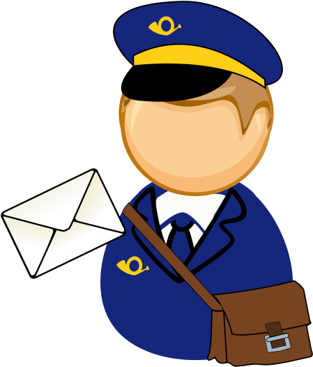 Banner Free Download Postman Png Free Images Toppng - Post Man Clipart (480x557), Png Download