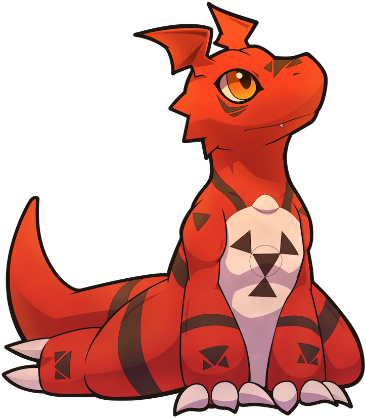 Gabumon Leomon Agumon Guilmon Digimon Renamon Cat Dog - Digimon Thinking (900x900), Png Download