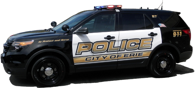 Police Cruiser - Erie Police Department (664x300), Png Download