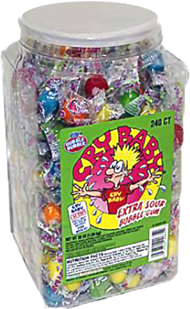 Cry Baby Extra Sour Bubble Gum - Cry Baby Extra Sour Bubble Gum (240ct) (500x500), Png Download