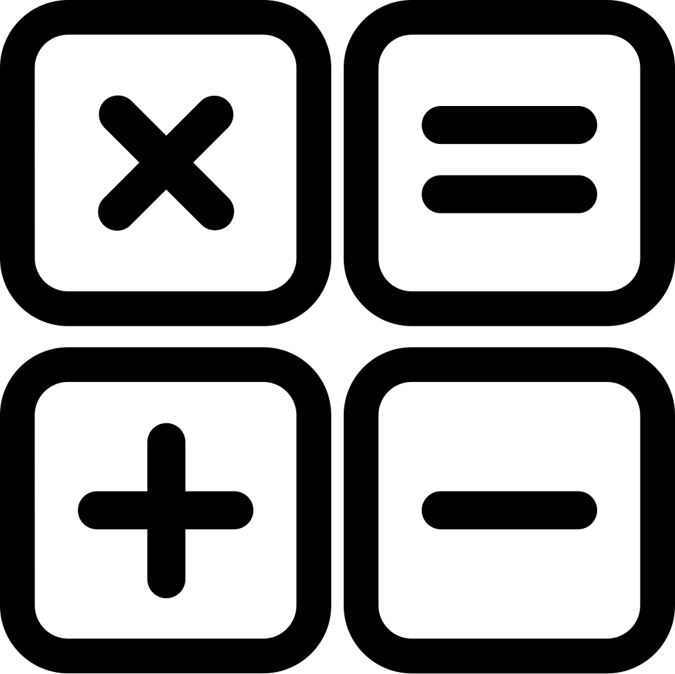 Calculator Free Icon - Расчет Иконка (980x979), Png Download