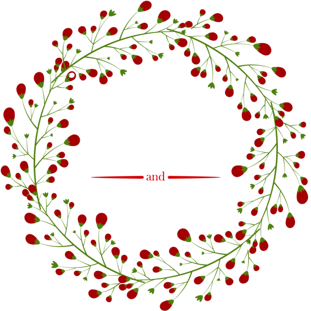 Christmas Wreath Free (625x624), Png Download