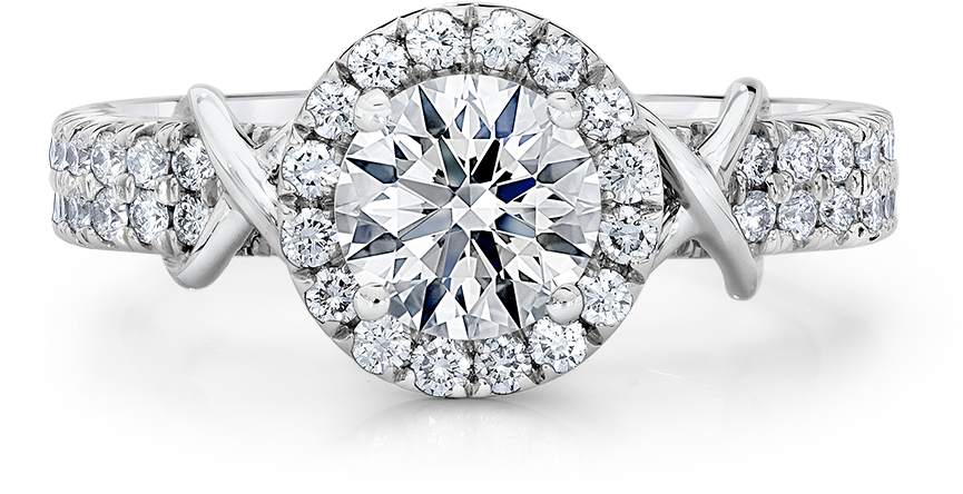 Round Twisted Band Engagement Rings (900x900), Png Download