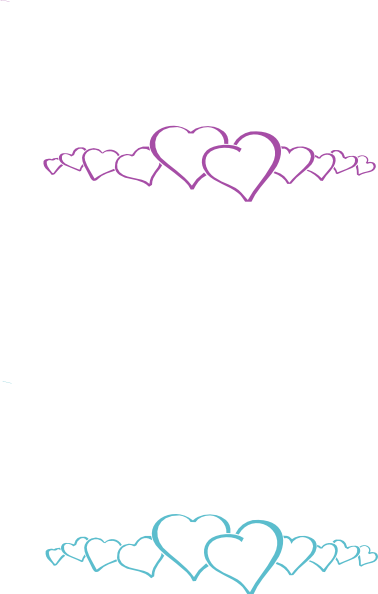 Purple Heart Line Border (378x594), Png Download