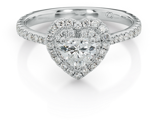 Engagement Rings / Solitaire Rings Heart Shape Diamond - Ring (600x600), Png Download
