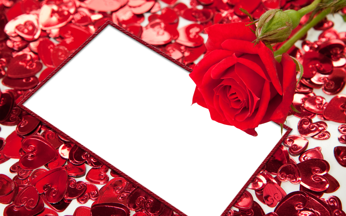 Heart Border Png Hd Transparent Heart Border Hdpng - Red Roses And Hearts (1368x855), Png Download