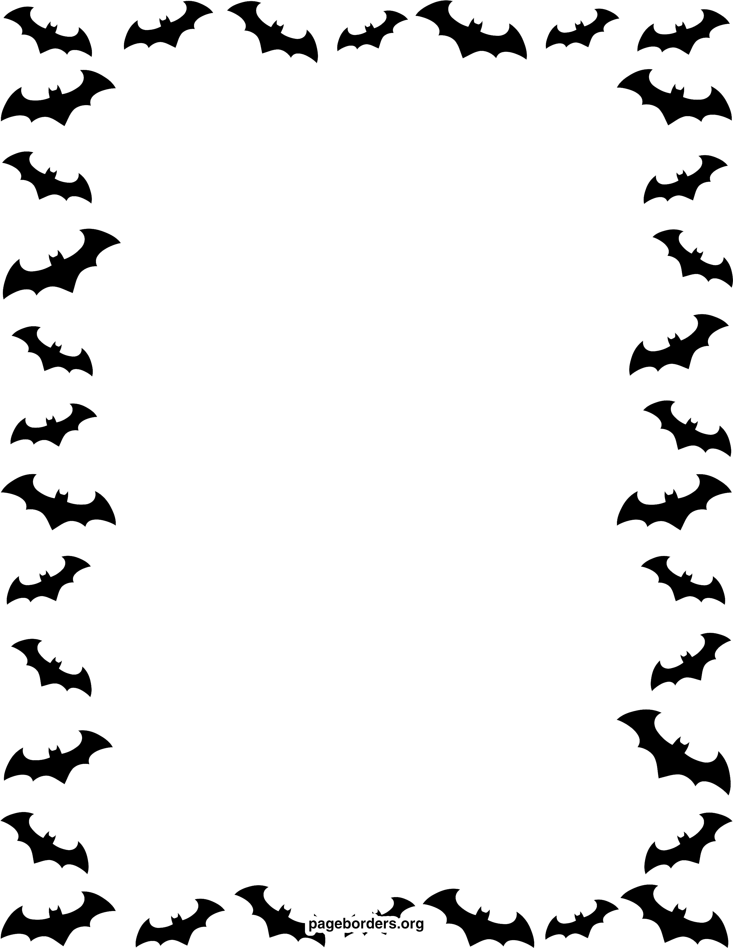 Halloween Border Transparent Background - Halloween Border (2550x3300), Png Download