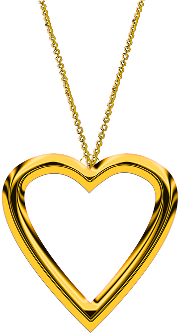 24k Gold Is A Softer Metal Which Makes It Great For - Heart Pendant Gold Png (480x720), Png Download