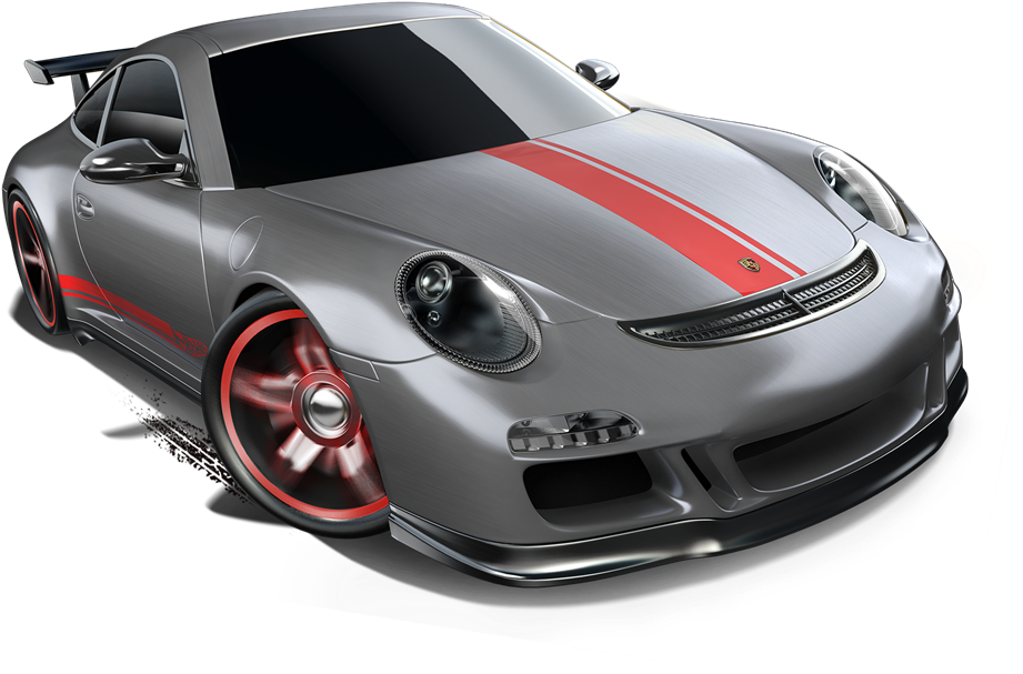 Porsche Hot Wheels Hot Wheels Cars, Porsche - Porsche Gt3 Gray With Red (1000x750), Png Download