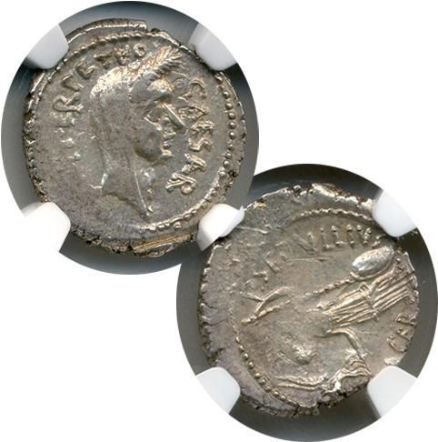 Julius Caesar Denarius - Dime (500x500), Png Download