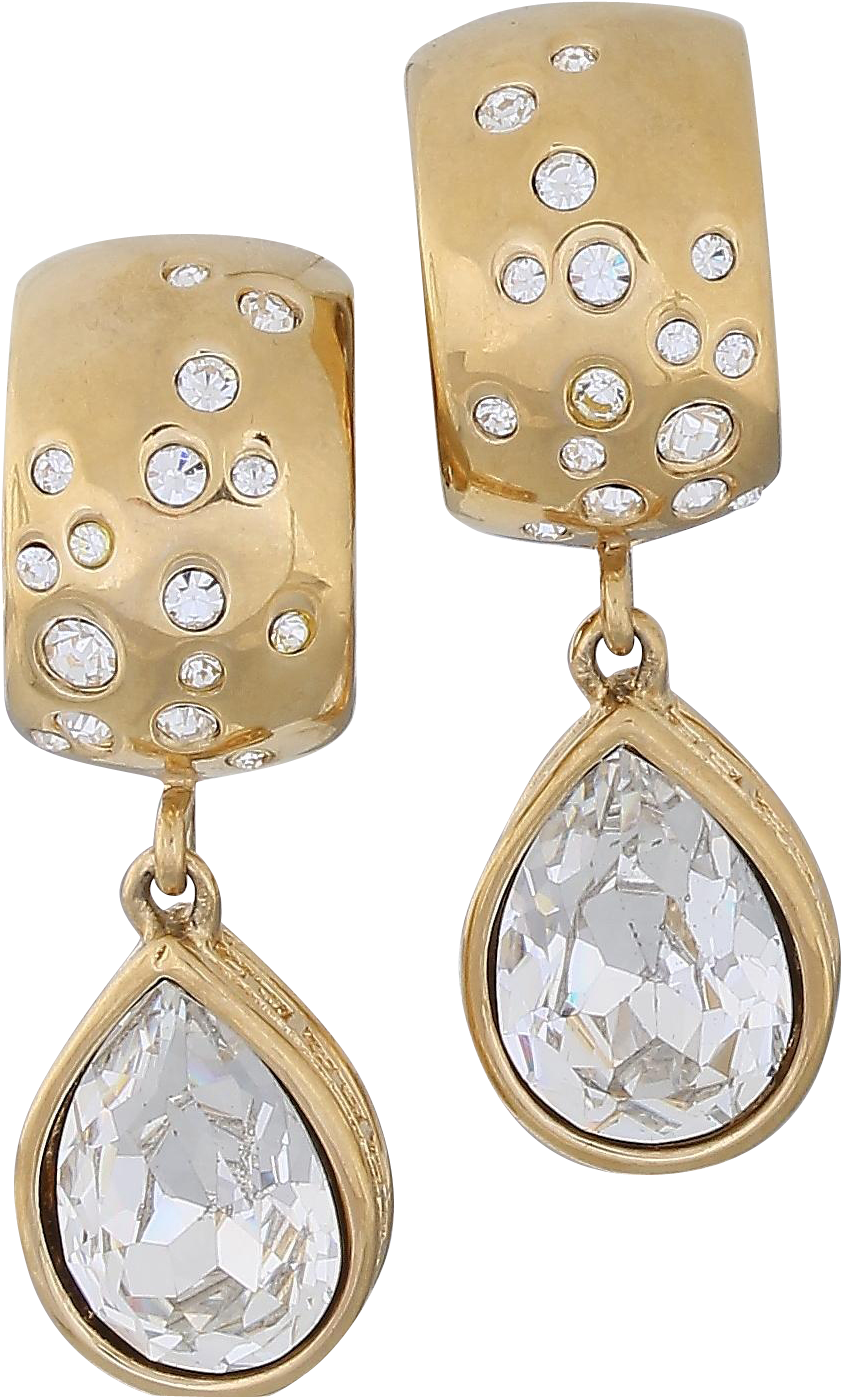 Jpg Free Bold Givenchy Crystal Gold - Earrings (1396x1396), Png Download