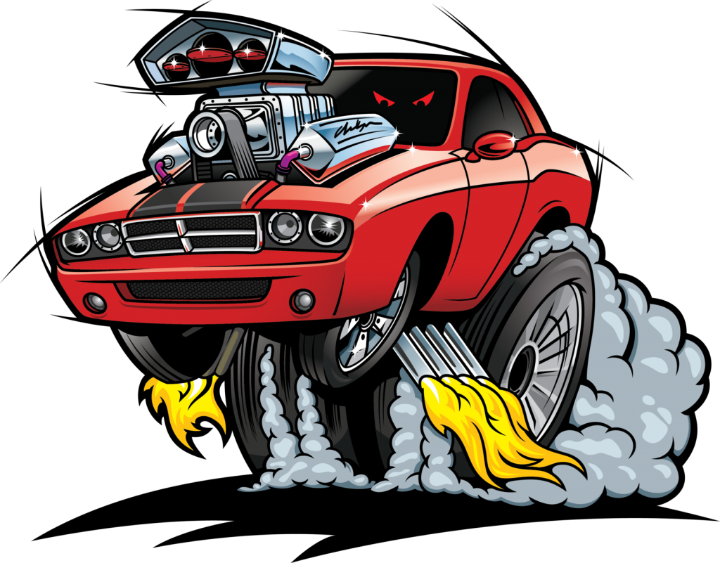 Hot Wheels Clipart Race Car - Hot Rod Cartoon Png (1024x801), Png Download