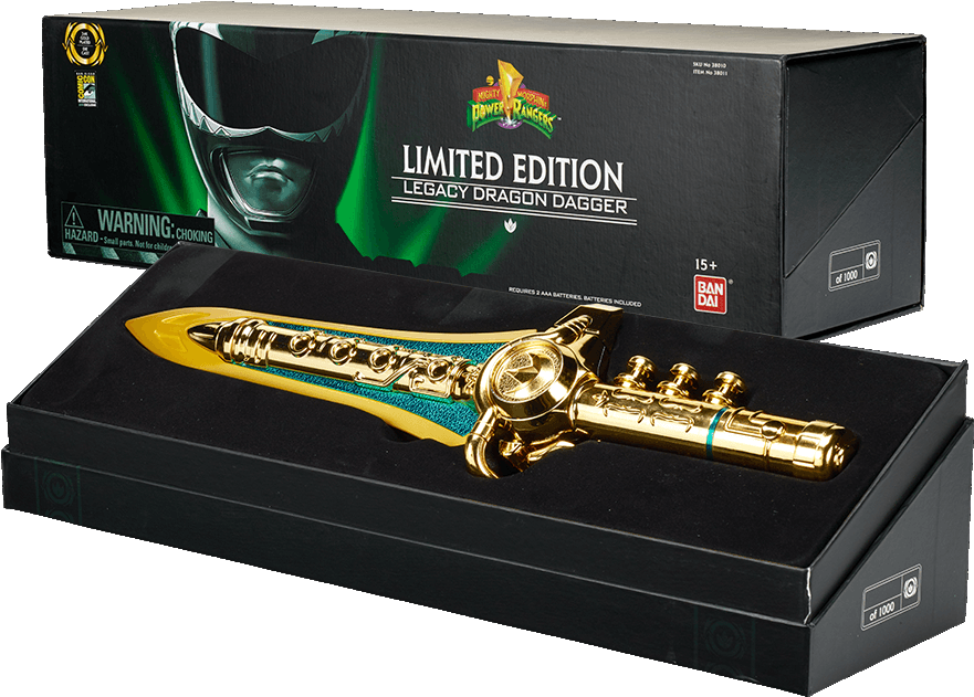 Mmpr Bandai Sdcc 2014 Power Rangers Gold Plated Legacy - Power Rangers Soul Of The Dragon (900x693), Png Download