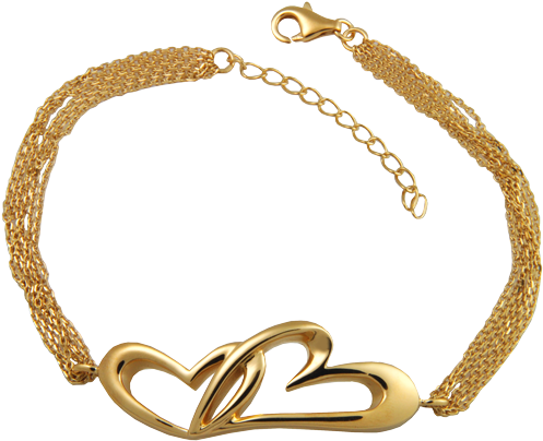Linked In Love Bracelet Sterling Silver Cremation Jewelry (500x500), Png Download