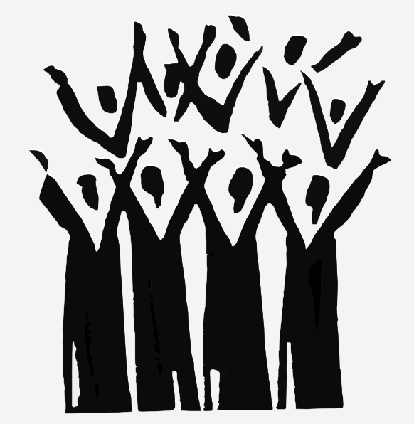 Small - Black Choir (582x596), Png Download