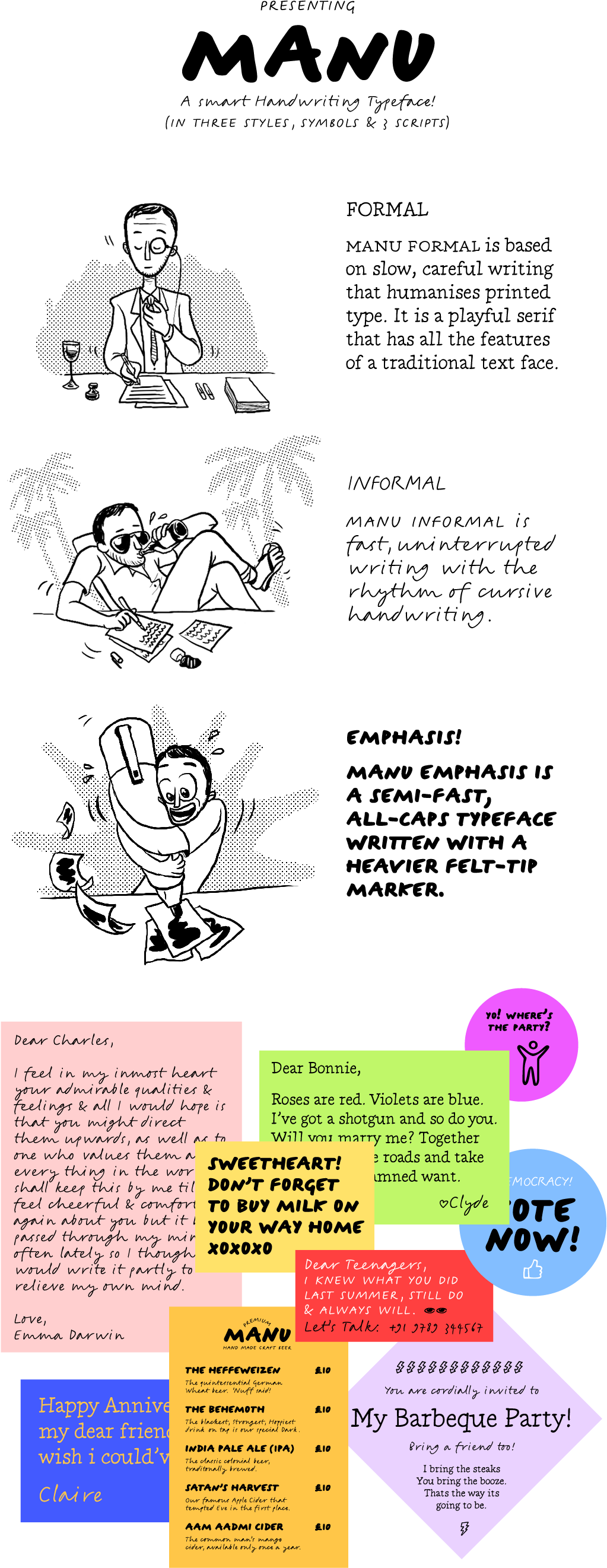 Handwriting Fonts Are A Curious Breed - Information (1081x2712), Png Download