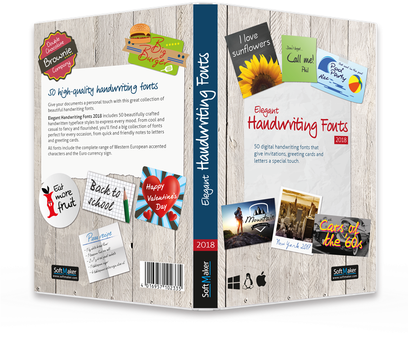 Elegant Handwriting Fonts - Elegante Handschriften 2018 (800x688), Png Download