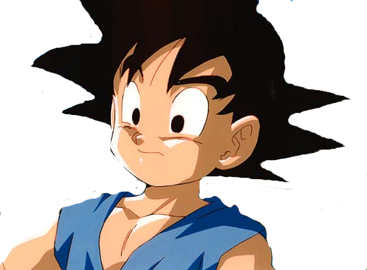 Young Goku - Goku With Christmas Hat (519x383), Png Download