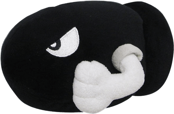 Super Mario Bullet Bill Plush Toys (600x600), Png Download